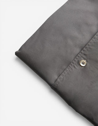 Casual Fit Skjorta Helskuren Krage Twill Gråbeige