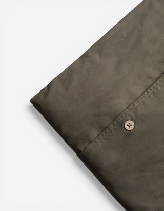 Casual Fit Skjorta Helskuren Krage Twill Grön