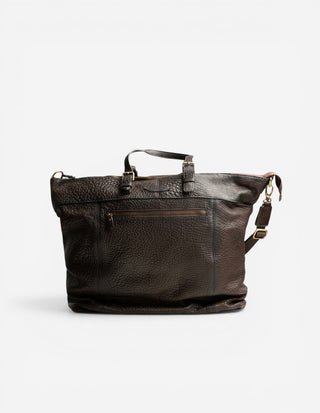 Duffelbag Präglat Läder Mörkbrun One Size