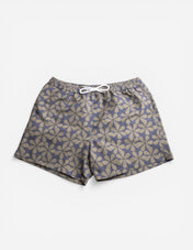 Badshorts Mönstrade Blommig Navy/Grön