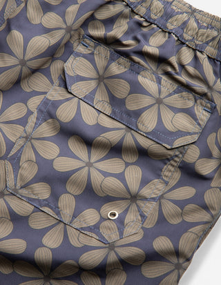 Badshorts Mönstrade Blommig Navy/Grön