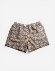 Badshorts Mönstrade Blommig Beige/Grå