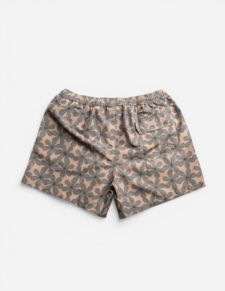 Badshorts Mönstrade Blommig Beige/Grå