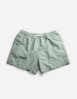 Badshorts Mönstrade Snäckskal Grön