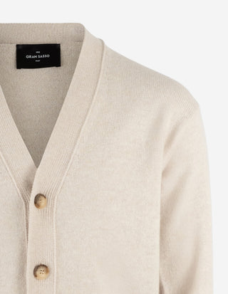 Cardigan Ull Ljusbeige