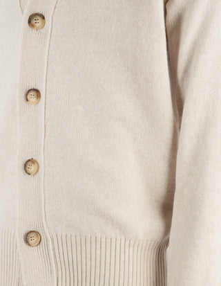 Cardigan Ull Ljusbeige