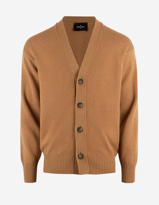 Cardigan Ull Mörkbeige