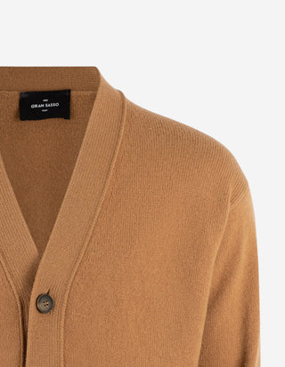 Cardigan Ull Mörkbeige