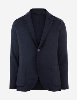 Jerseykavaj Rain Wool Navy
