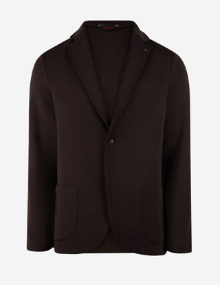 Jerseykavaj Rain Wool Brun
