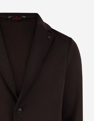 Jerseykavaj Rain Wool Brun