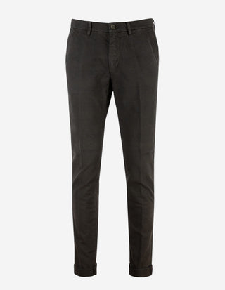 Torino Chinos Bomullsstretch Glencheck Brun