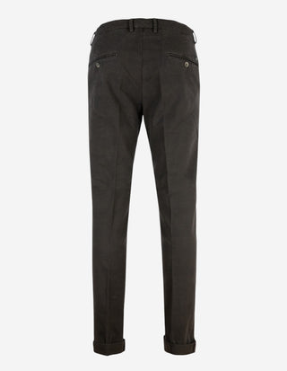 Torino Chinos Bomullsstretch Glencheck Brun