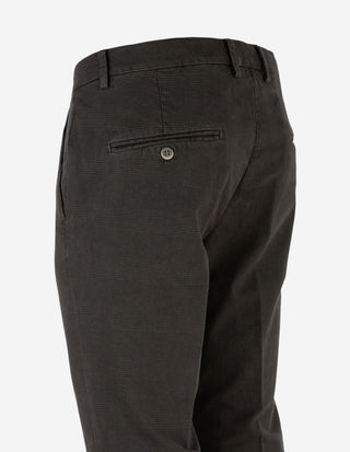 Torino Chinos Bomullsstretch Glencheck Brun
