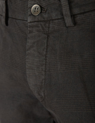 Torino Chinos Bomullsstretch Glencheck Brun