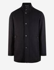 Jacka Lång Ull Cashmere Navy