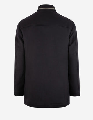 Jacka Lång Ull Cashmere Navy