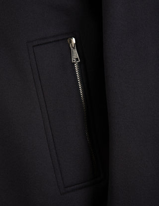 Jacka Lång Ull Cashmere Navy