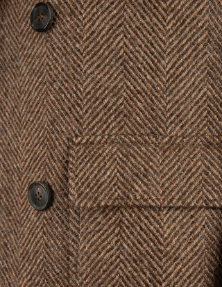 Polo Coat Rock Ull Fiskben Brun