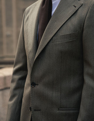 Sartorial Jacket Covert Ull Mörkbeige