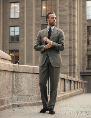 Sartorial Jacket Covert Ull Mörkbeige