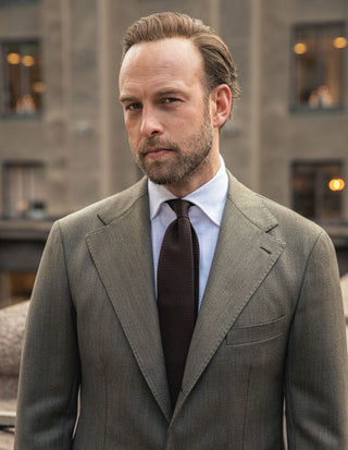 Sartorial Jacket Covert Ull Mörkbeige