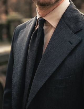 Sartorial Jacket Covert Ull Mörkgrå