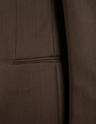 Sartorial Jacket Covert Ull Mörkbrun