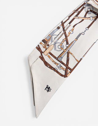 Twilly Siden Beige/Svart