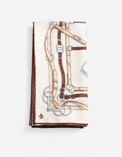 Scarf Siden Benvit