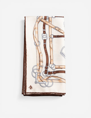 Scarf Siden Benvit