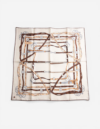 Scarf Siden Benvit