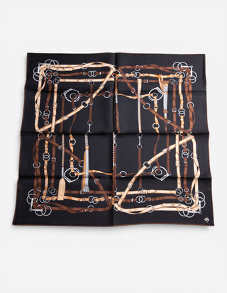 Scarf Siden Svart