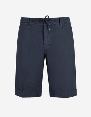 Milano Drawstring Shorts Linne Bomull Navy