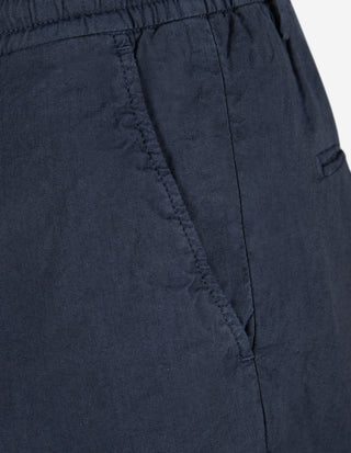 Milano Drawstring Shorts Linne Bomull Navy