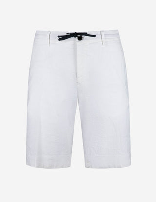 Milano Drawstring Shorts Linne Bomull Vit