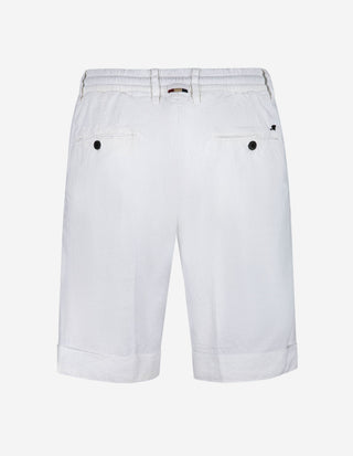 Milano Drawstring Shorts Linne Bomull Vit