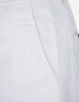 Milano Drawstring Shorts Linne Bomull Vit