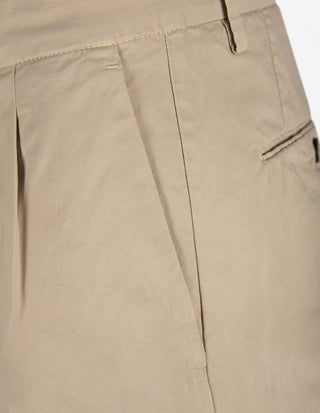 New York Shorts Bomull Beige