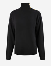 Vanille Polotröja Ull Svart
