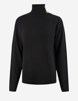 Vanille Polotröja Ull Svart