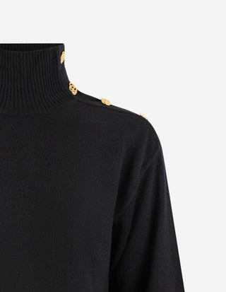 Vanille Polotröja Ull Svart