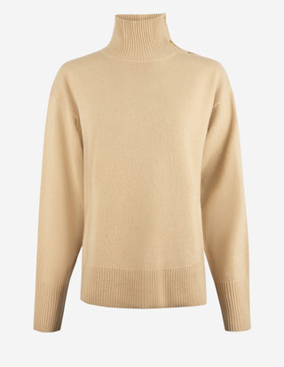 Vanille Polotröja Ull Ljusbeige