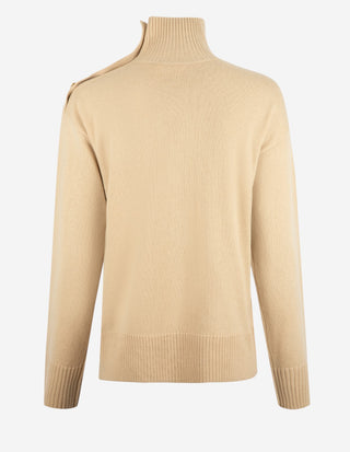 Vanille Polotröja Ull Ljusbeige