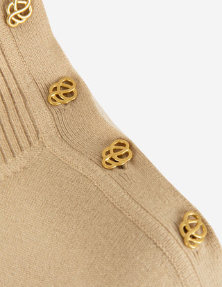 Vanille Polotröja Ull Ljusbeige