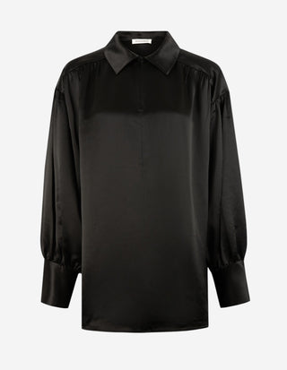 Leonora Blus Satin Svart