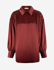 Leonora Blus Satin Vinröd
