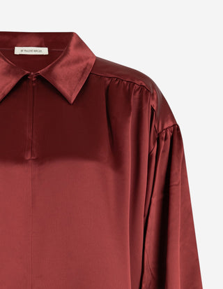 Leonora Blus Satin Vinröd
