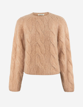 Elliot Chunky Tröja Mohair Puderrosa