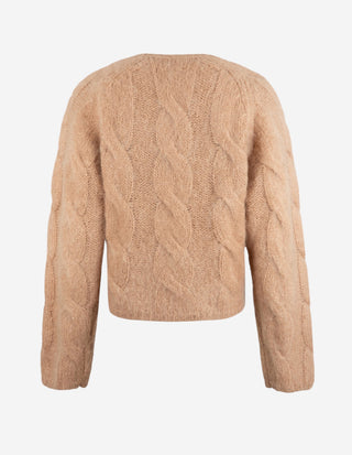 Elliot Chunky Tröja Mohair Puderrosa
